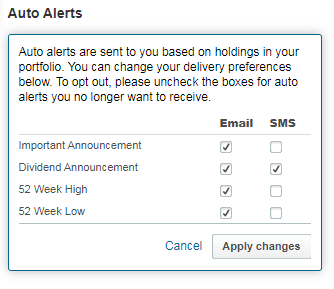 Auto Alerts