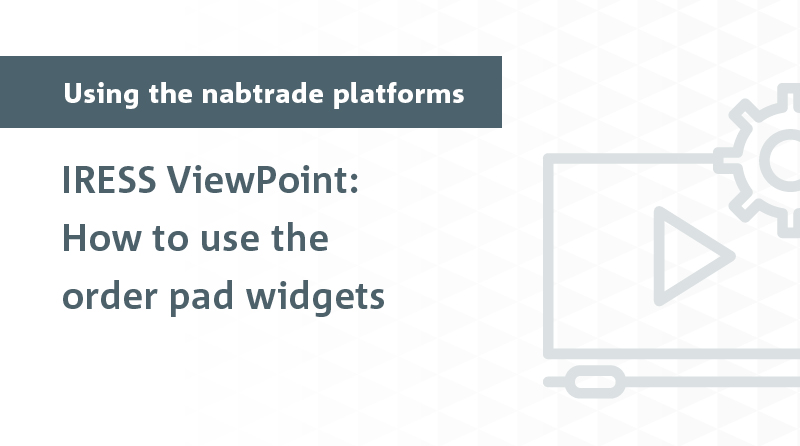IRESS Orderpad widgets