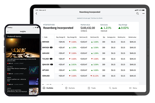 Nabtrade Mobile App Screens