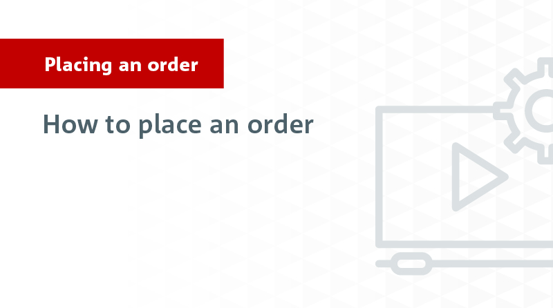 How to place order