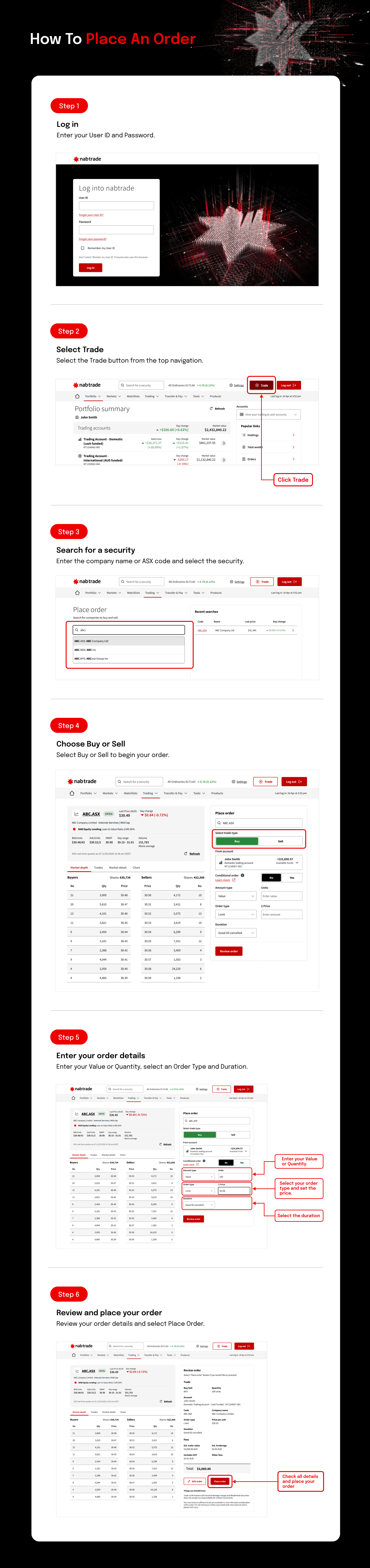 how to place an order