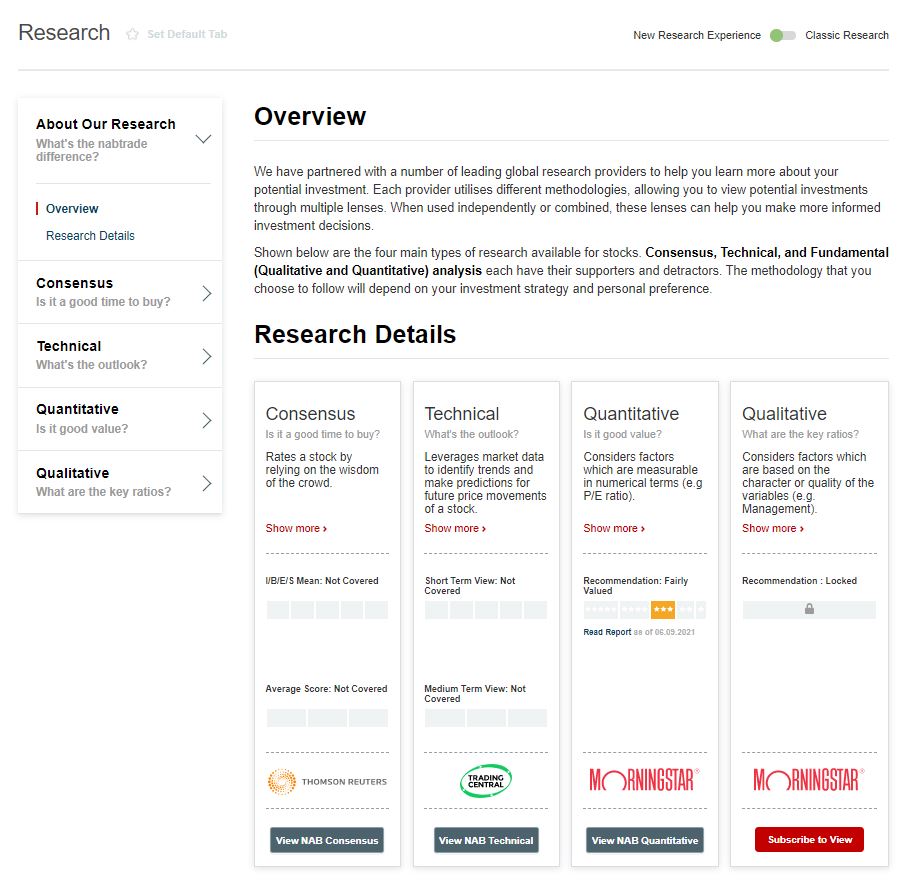 Resarch Overview